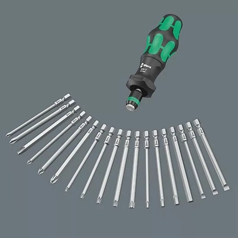 Wera 826 T Kraftform Turbo Bithouder-schroevendraaier met Rapidaptor, 1/4 inch