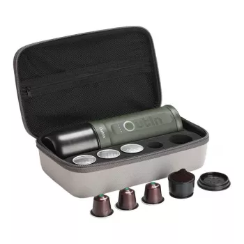 Outin Nano 7500mAh draagbare koffiemachine set (groen) + beschermhoes
