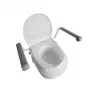 Verhoogd toiletframe Mobilex PLN001 met geïntegreerde handgrepen, polypropyleen, in hoogte verstelbaar 6–15 cm, max. belasting 120 kg