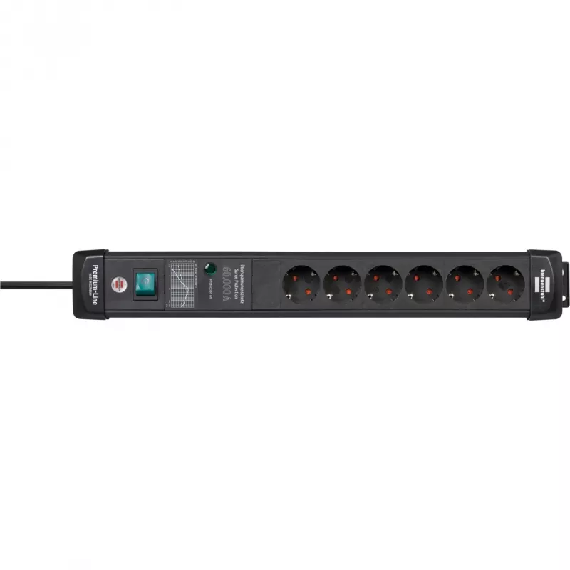 Verlengsnoer Brennenstuhl 1951160402 5 m 6 stopcontacten binnen zwart