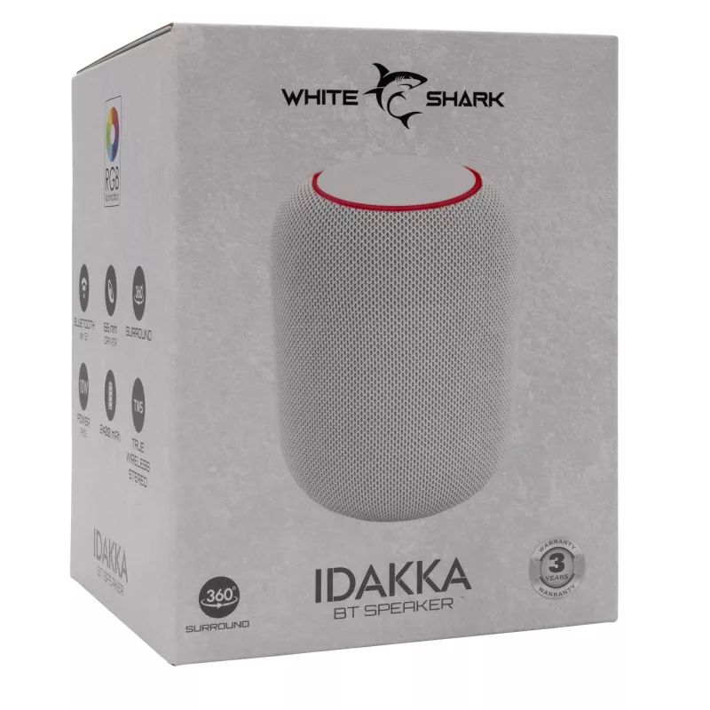 Draagbare luidspreker White Shark GBT-619 Idakka wit