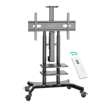 Gemotoriseerde mobiele tv-standaard ONKRON TS1881E-B voor 50–86 inch tv, zwart, elektrische lift, VESA-steun