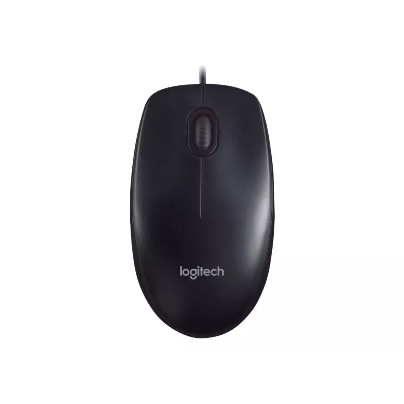 Logitech M90 bedrade optische kantoormuis — 1000 DPI, dubbelhandig, USB Type-A, zwart