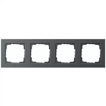 Schakelaar-/stopcontactafdekking GIRA E2 antraciet, thermoplast, schroefloos, 80,8 × 294,7 × 9,3 mm