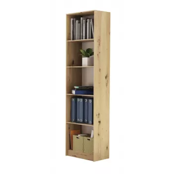 Boekenkast Top e shop R50 ARTISAN — eikenfinish, 5 legplanken, spaanplaat frame