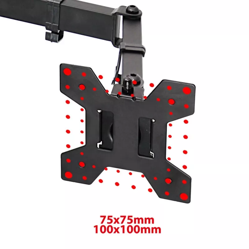 Esperanza ERW018 tafelsteun voor twee monitors 10-27'' tot 8 kg