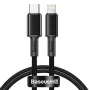 Baseus High Density gevlochten kabel Type-C naar Lightning, PD, 20W, 1m (zwart)