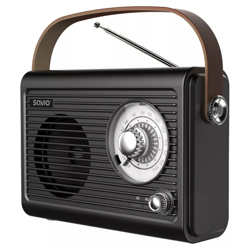 Draagbare radio Savio RS-01 analoog zwart