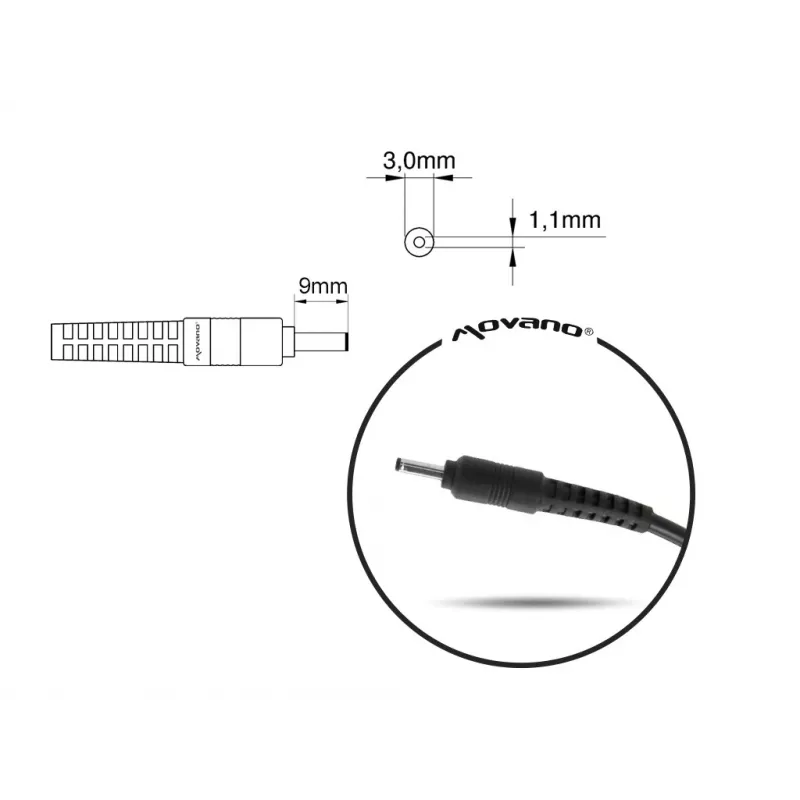 Netadapter MITSU SAM1921C 19V 2,1A voor draagbare apparaten (MPN 5ZM049)