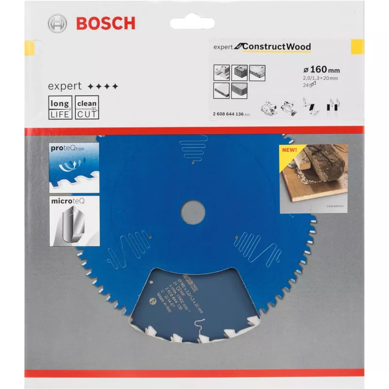 Cirkelzaagblad Bosch 2 608 644 136 16 cm boring 2 cm