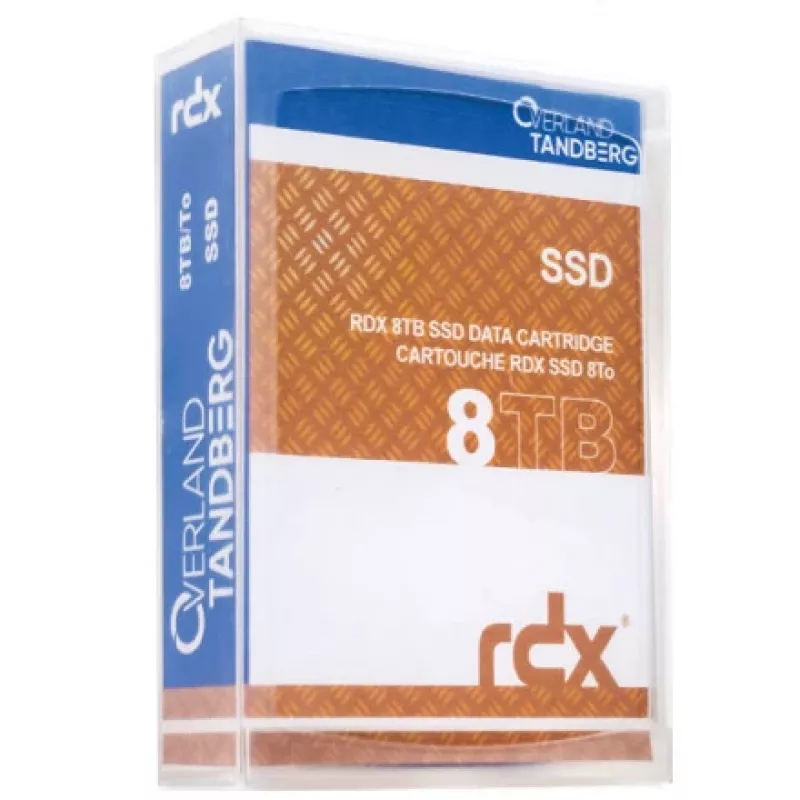 RDX-cartridge Overland-Tandberg 8 TB SSD, RDX-media, 87×119×23 mm, zwart