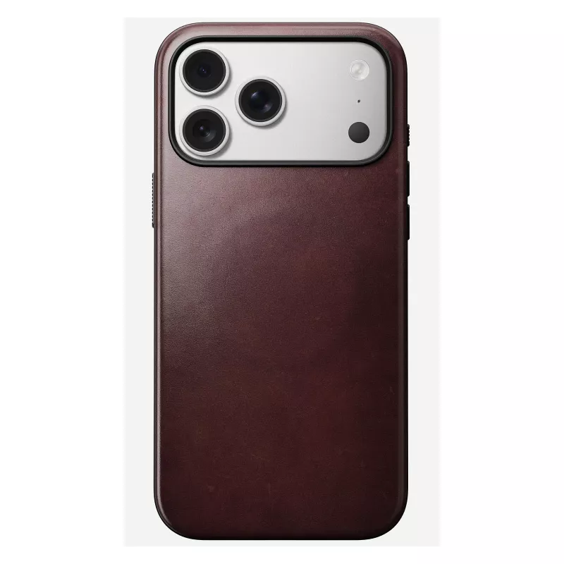 Leren hoesje Nomad Modern voor iPhone 17 Pro Max (6,9 inch) – bordeaux, leer+TPU+PC