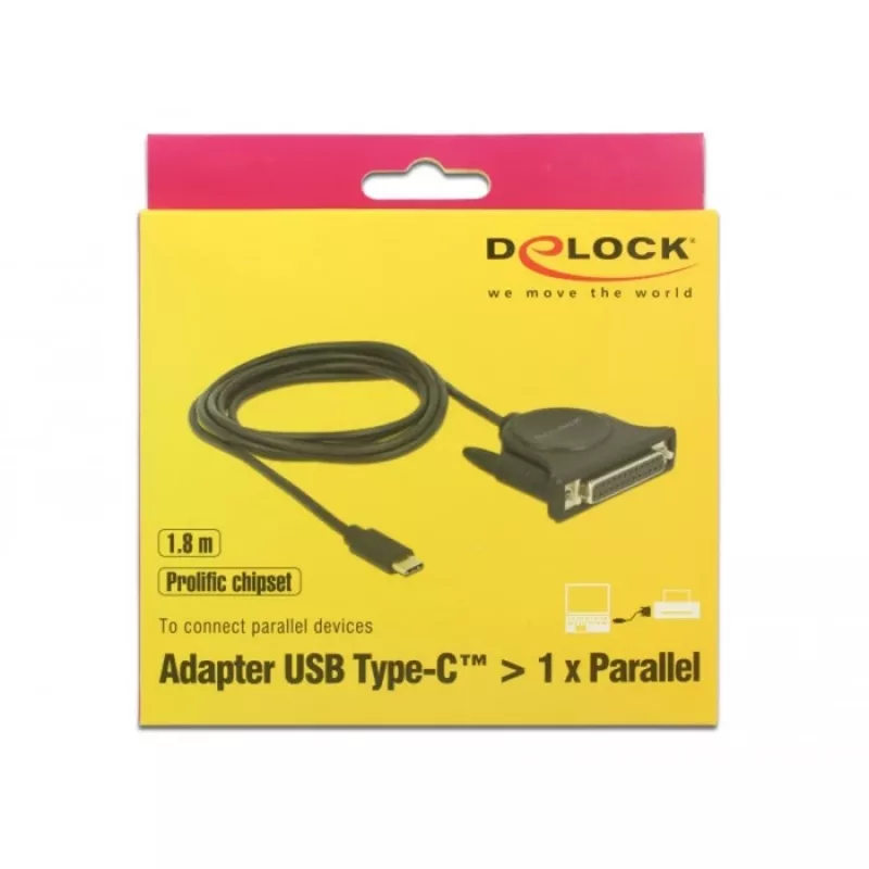 Parallelkabel DeLOCK 62980 zwart 1,8 m