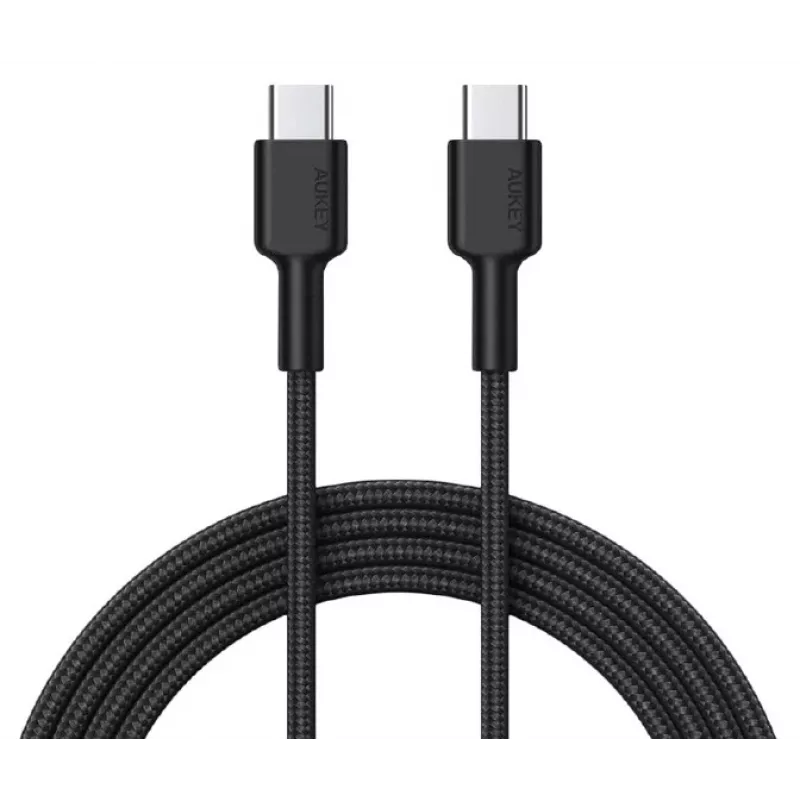 Aukey CB-CD45 USB-C naar USB-C-kabel, Quick Charge, 0,9 m, zwart