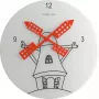 NeXtime klok 8807 Windmil, Ø30 cm, wand, wit/zwart/rood