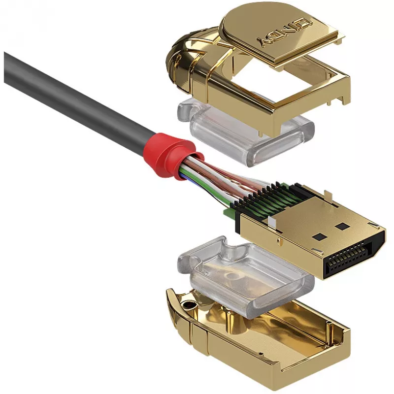 Lindy 10m DisplayPort 1.2 kabel, Gold Line