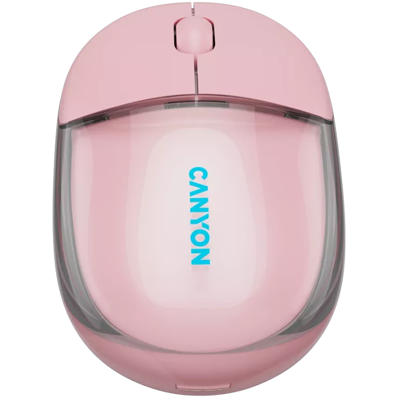 CANYON muis OnClick 24 BT/ draadloos transparant/roze
