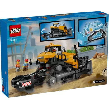 LEGO City 60466 gele bulldozer met voorlader, 682 stukjes, 3 minifiguren, leeftijd 8+