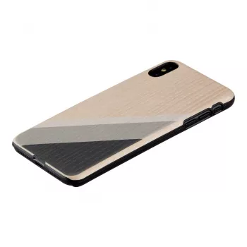 Telefoonhoes man and wood voor iPhone XS Max — grijs pak, zwart