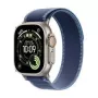 Smartwatch Apple Watch Ultra 3 GPS + Cellular 49 mm Natural Titanium met Blue Bright Trail Loop