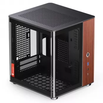 PC-behuizing Jonsbo TK-0, Mini-Tower, Mini-ITX, zwart