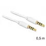 Audiokabel 3,5mm DeLOCK 83439 0,5m wit