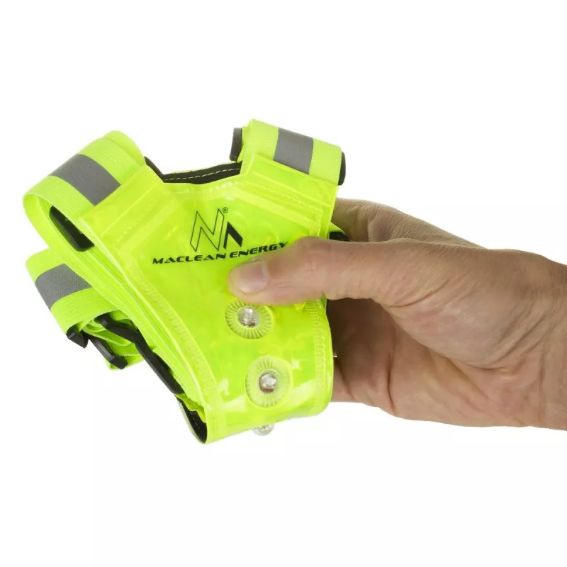 Veiligheids-LED-reflectorvest MACLEAN MCE425 – 360° zichtbaarheid, verstelbare maat
