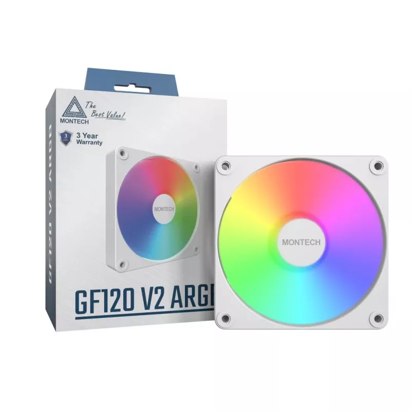 Montech GF120 V2 ARGB computerbehuizing-ventilatormodule 12 cm wit 1 st.