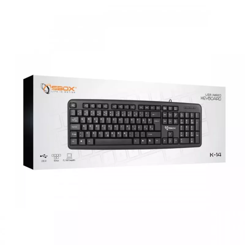 Sbox toetsenbord bedraad USB K-14 US