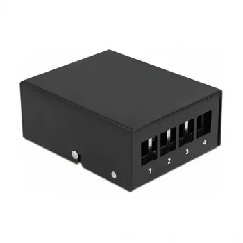 Patchpaneel DeLOCK Keystone 4 poorten zwart