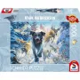Mark Fredrickson: hondenliefde – zwarte labrador in de sneeuw, puzzel 1000 stukjes