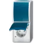 BUSCH JAEGER 2601/6/20 EBW-53 - type F - 2P+E - blauw - wit - IP44 - 250 V - 16 A