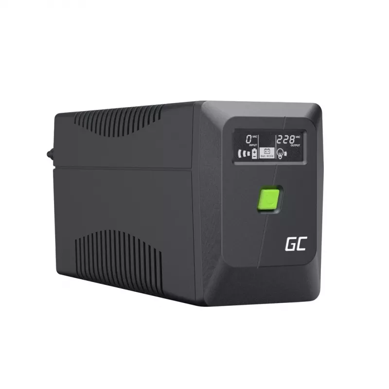 Green Cell PowerProof UPSLM360 650VA / 360W line-interactive UPS met LCD, 12V 7Ah