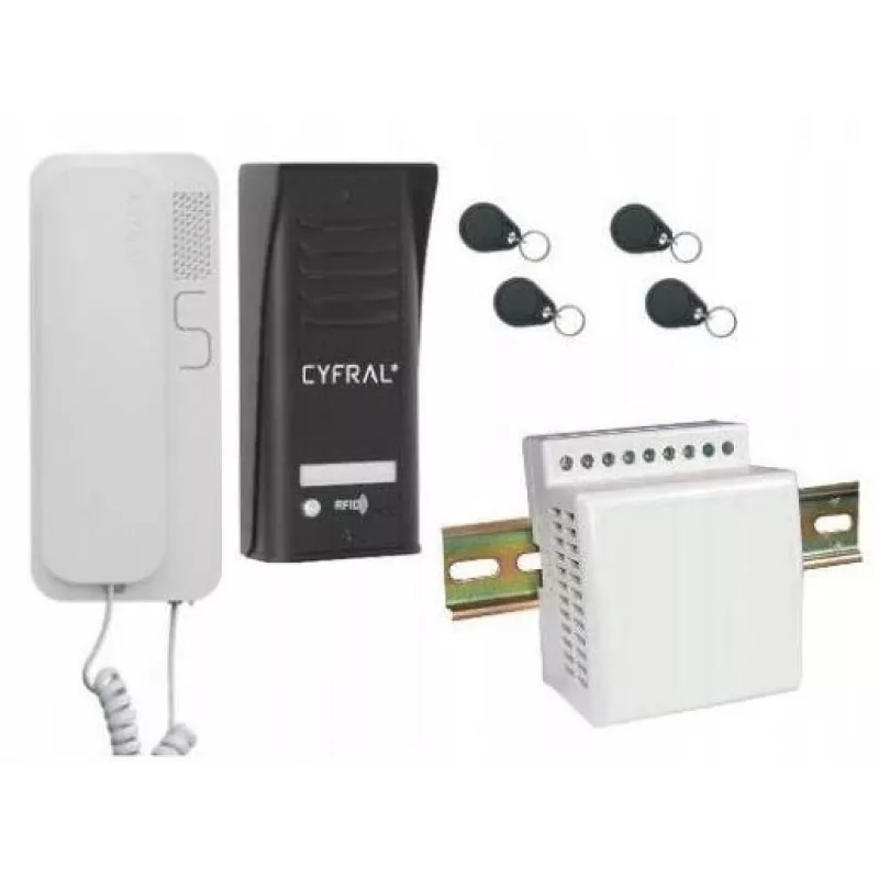 Intercom Cyfral Cosmo 1-TENANT zwart