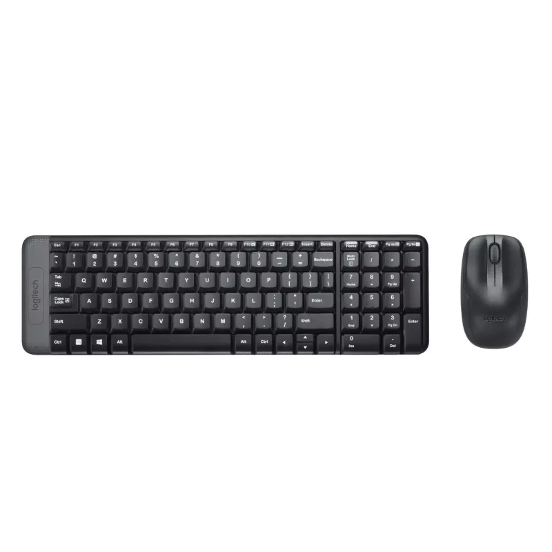 Logitech Wireless Combo MK220 - Toetsenbord-muisset - draadloos - 2,4 GHz - Italiaans - Donkergrijs (920-003721)