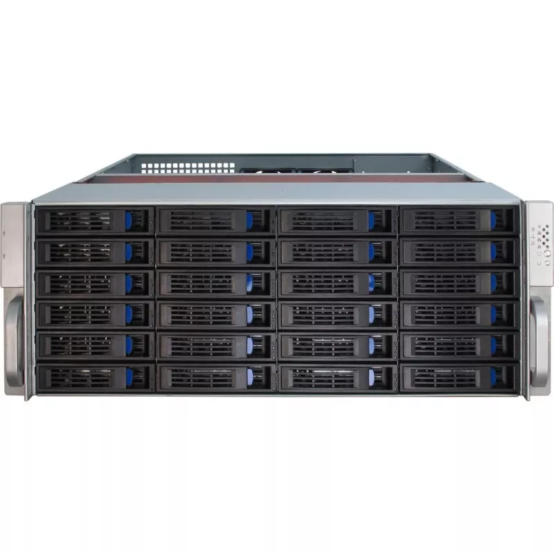 Serverbehuizing Inter-Tech 4U-4424 rack zwart, zilver