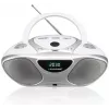 CD-recorder BLAUPUNKT BB14WH — CD-recorder met MP3-weergave, USB, LCD, klok, 2x1 W luidspreker, zilver/wit