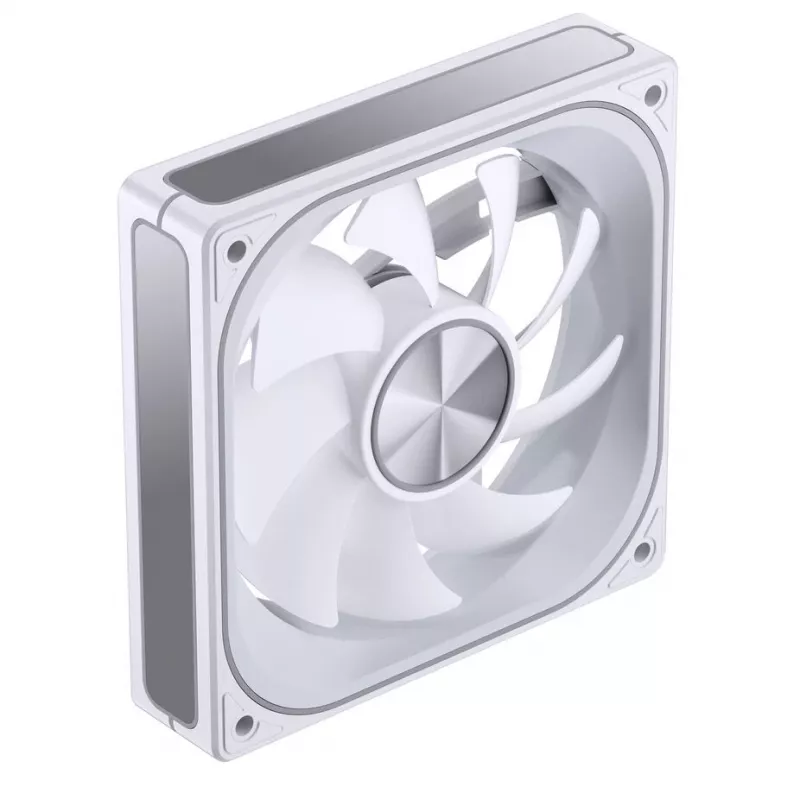 120mm PWM ARGB-koelventilator Jonsbo ZA-120 wit — model ZA-120W, PWM-regeling, ARGB-verlichting