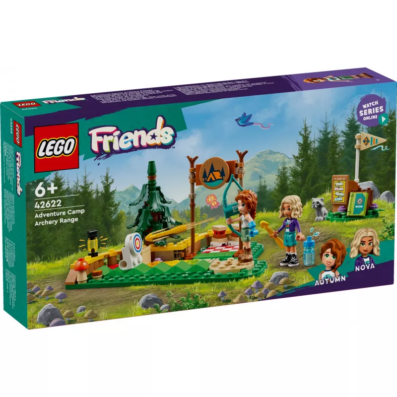 LEGO Friends boogschiet-avonturenkamp 42622 — 157 onderdelen, 2 minifiguren, leeftijd 6+