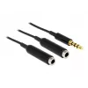 Audiokabel DeLOCK 65575 0,25 m 3,5 mm 2 x 3,5 mm zwart