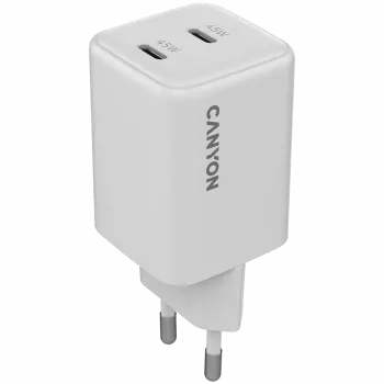 Canyon CU45CC GaN 45 W 2xPD-oplader, wit (CNS-CUW45CC)