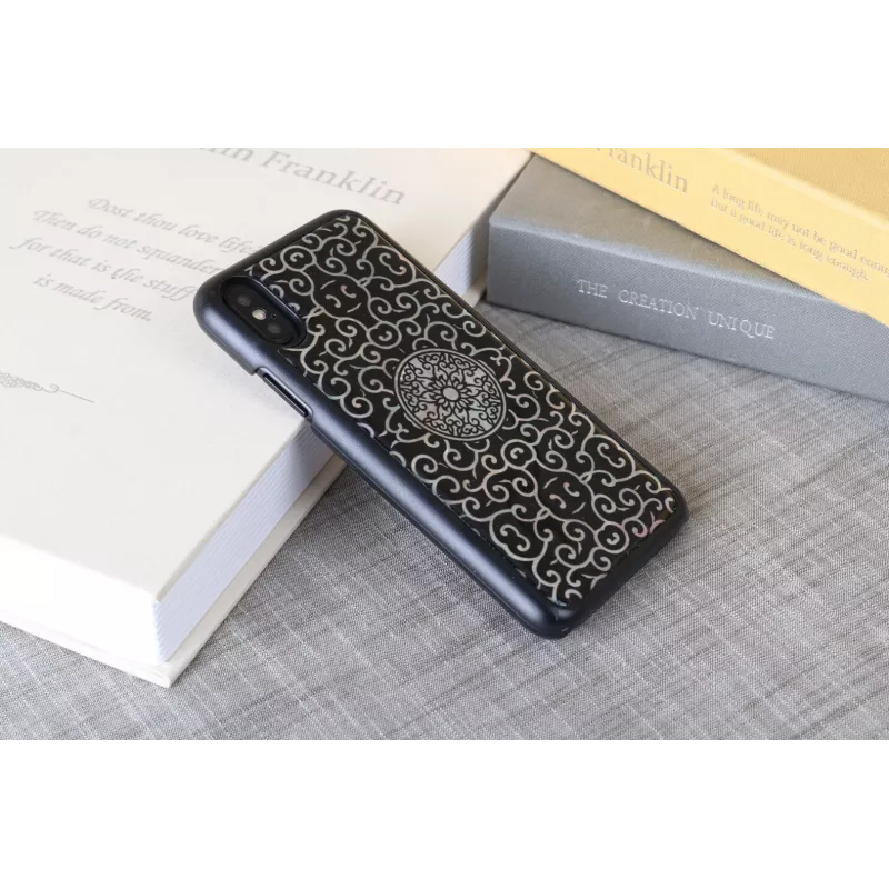 Smartphonehoesje iKins voor iPhone XS / XS S Liana — zwart
