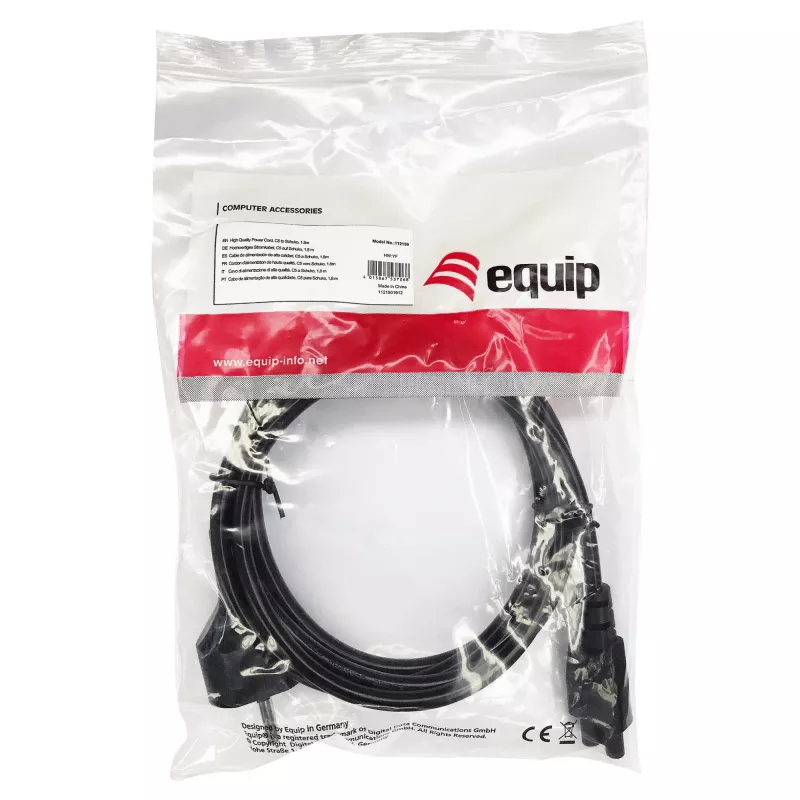 Equip hoogwaardige netkabel, C5 naar Schuko
