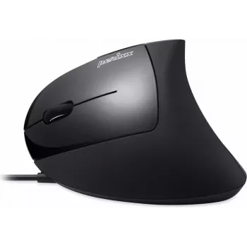 Perixx PERIMICE-513 L, ergonomische muis, voor linkshandigen, verticaal, zwart