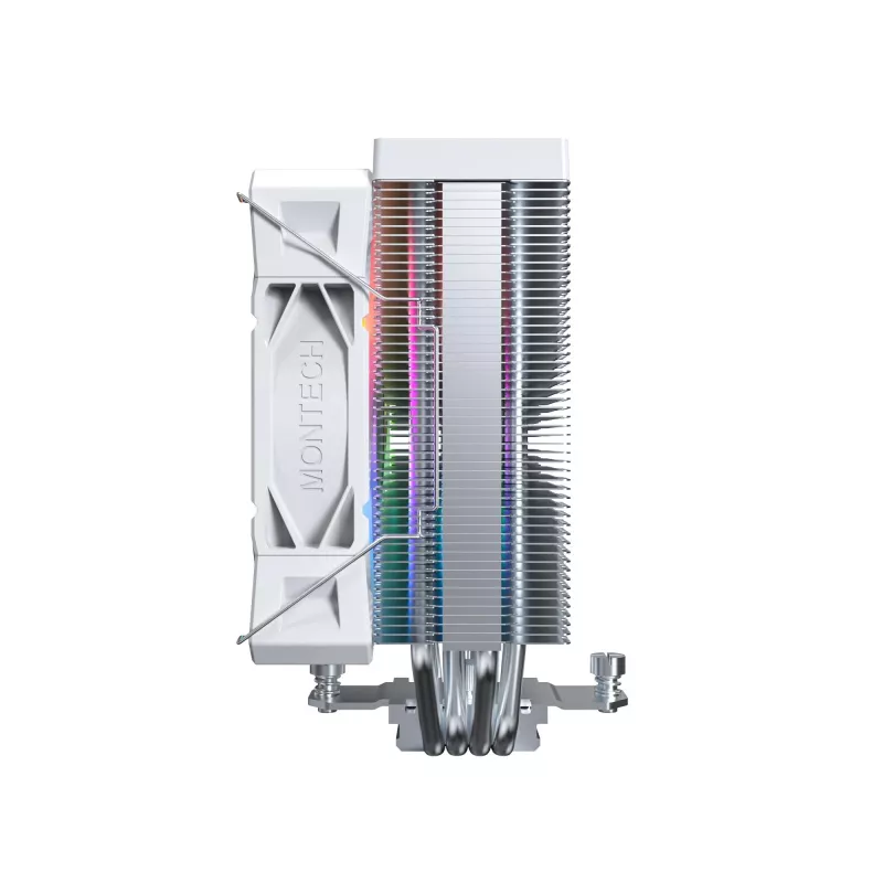 Montech NX400 White ARGB CPU-luchtkoeler, 120 mm, multi-socket, wit