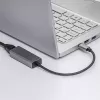 Akyga AK-AD-65 USB-C-naar-Gigabit-Ethernet-adapter, RJ45, 15 cm, zilver