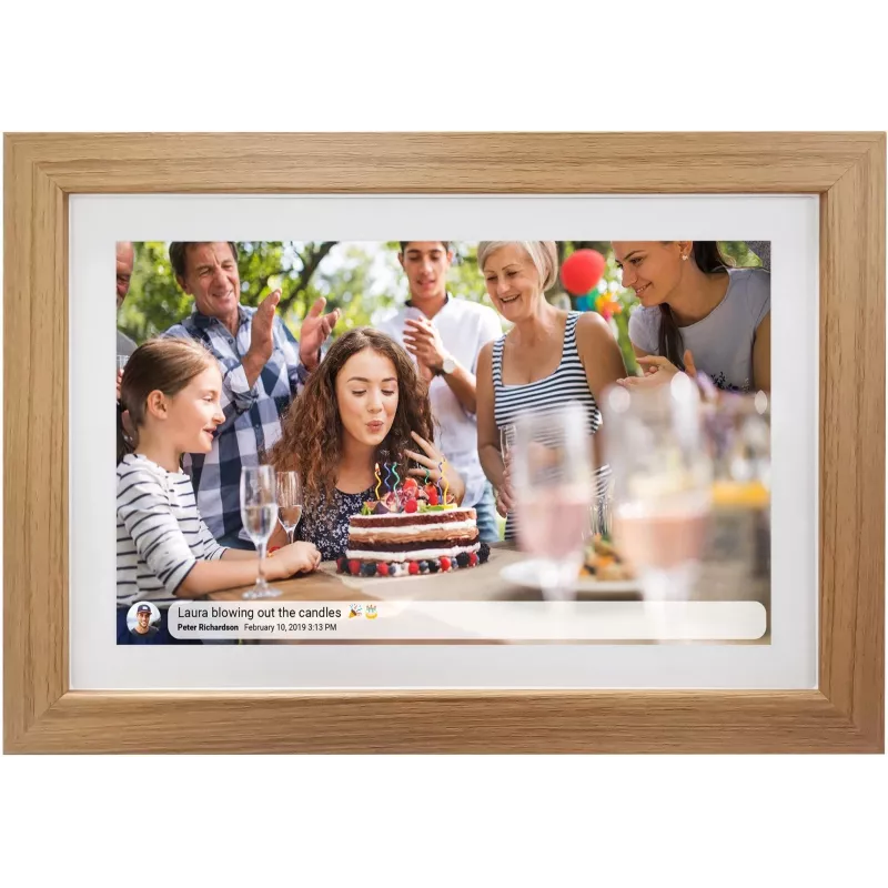 Digitale fotolijst SENCOR SDF 1093 OAK 10,1 inch — 10,1-inch display, eiken afwerking