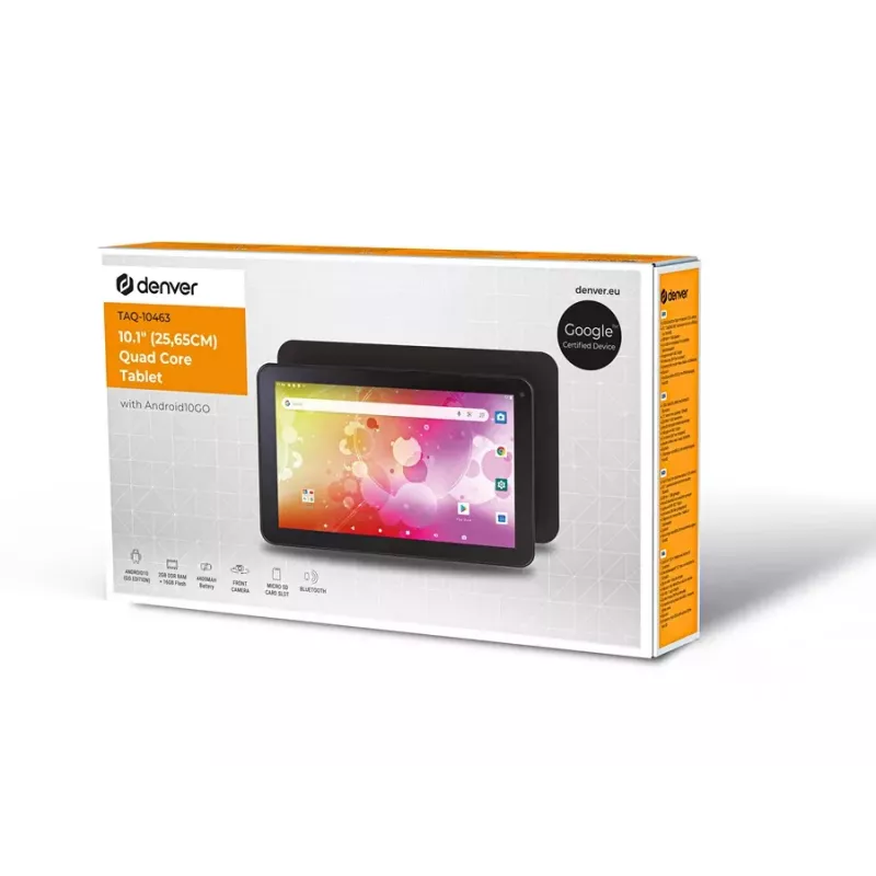 Tablet Denver TAQ-10463 10,1 inch quad-core 2 GB RAM 16 GB opslag Android 10 GO