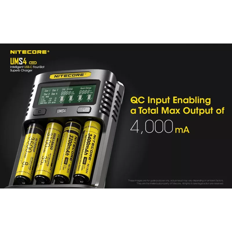 Oplader Nitecore UMS4