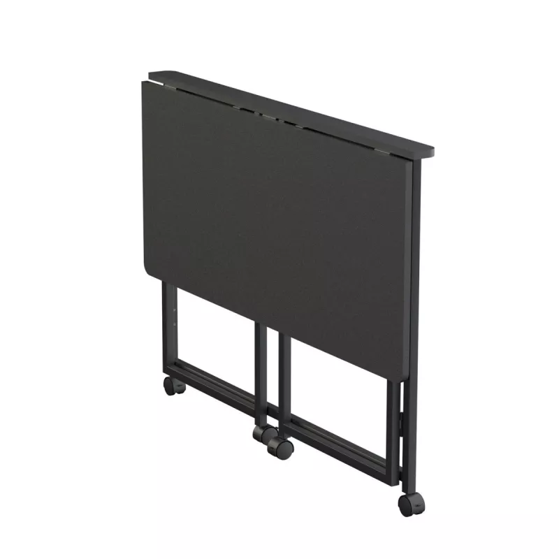 Maclean klaptafel, zwart, mobiel, 100 x 50 cm, max. 50 kg MC-1250 B